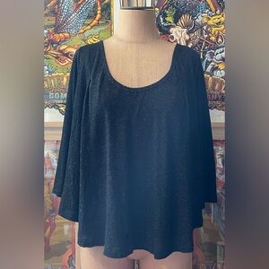 Free people heathered black swing tee size small